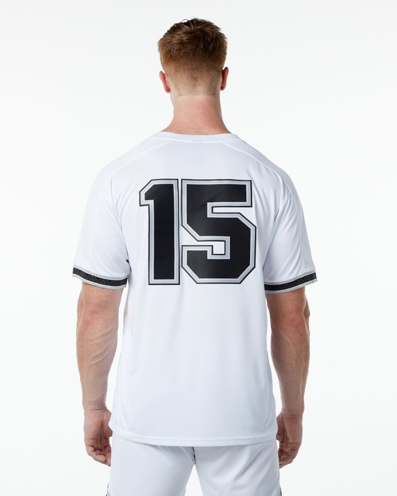 Camasa Barbati Alphalete Varsity NFL Jersey Albi | 485621-LQR