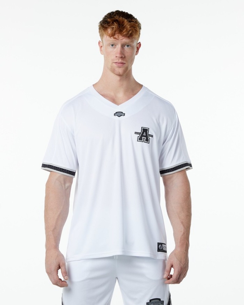 Camasa Barbati Alphalete Varsity NFL Jersey Albi | 485621-LQR