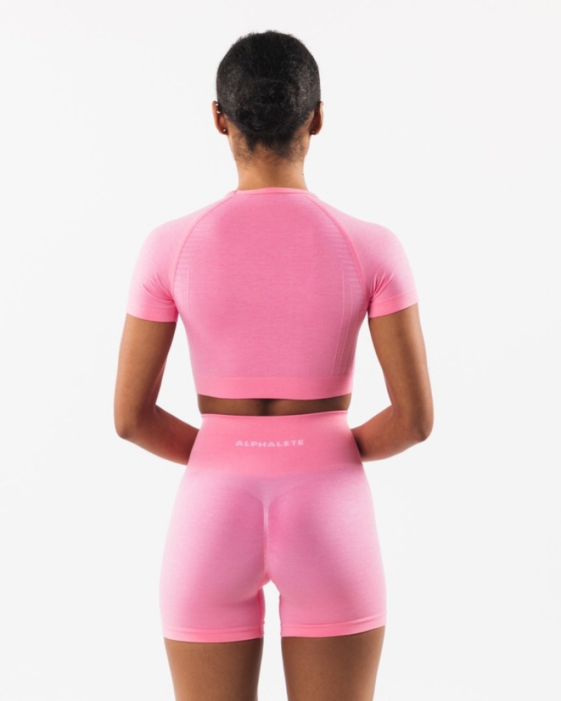 Camasa Dama Alphalete Amplify SS Crop Roz | 396204-XGJ