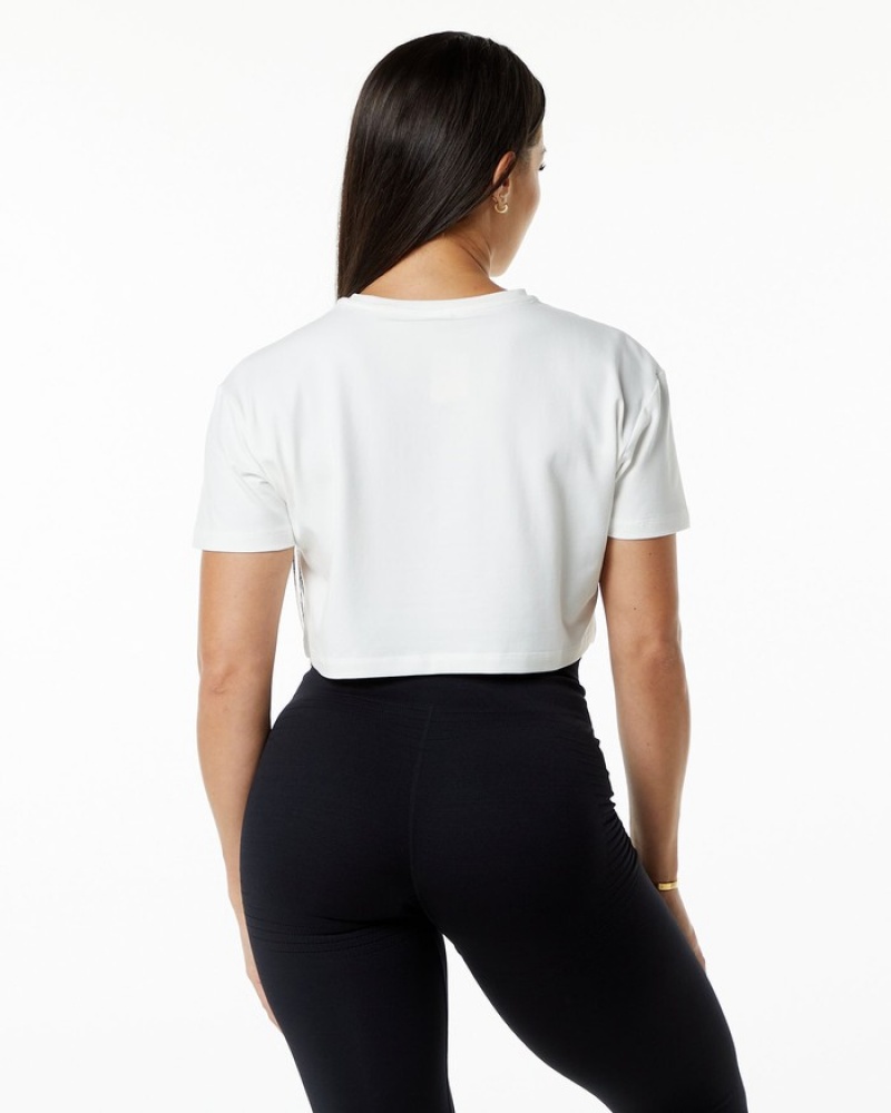 Camasa Dama Alphalete Dynasty Crop Albi | 260975-CNA