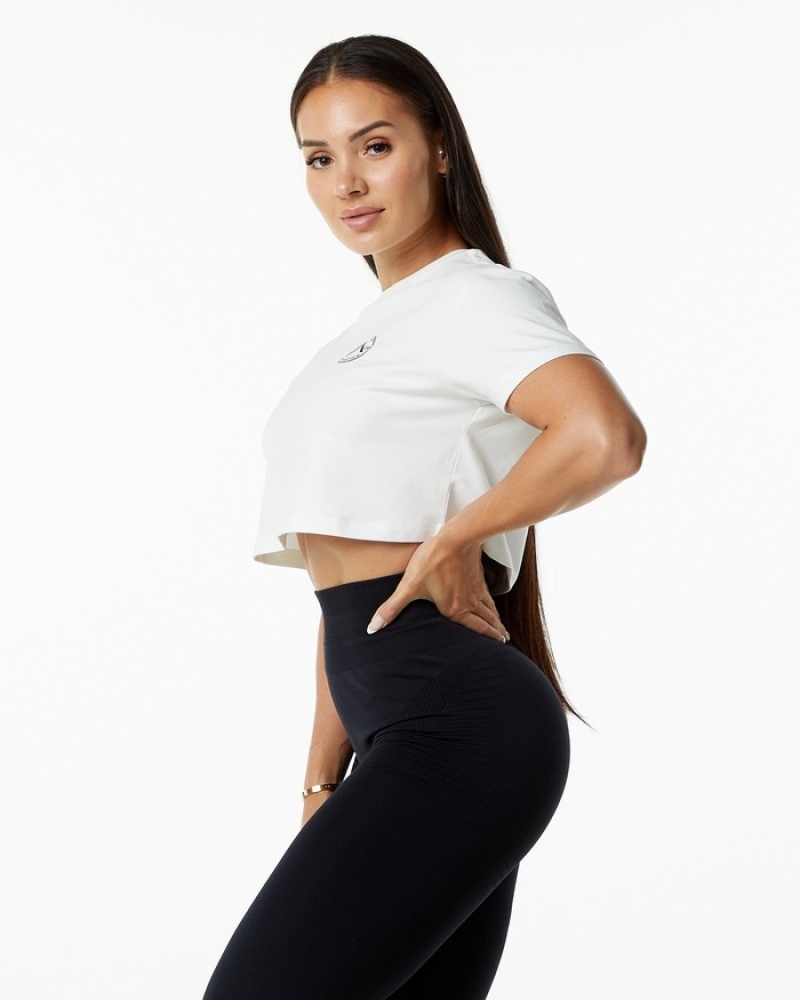 Camasa Dama Alphalete Dynasty Crop Albi | 260975-CNA