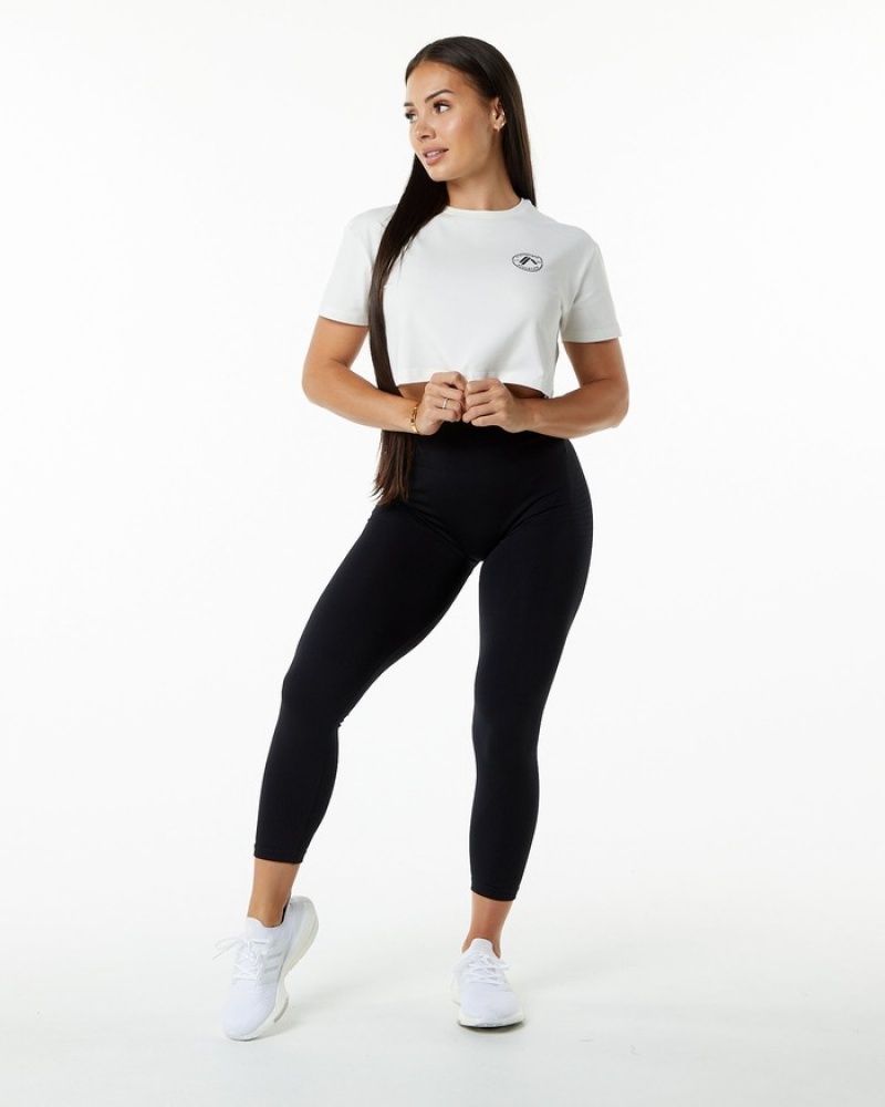 Camasa Dama Alphalete Dynasty Crop Albi | 260975-CNA