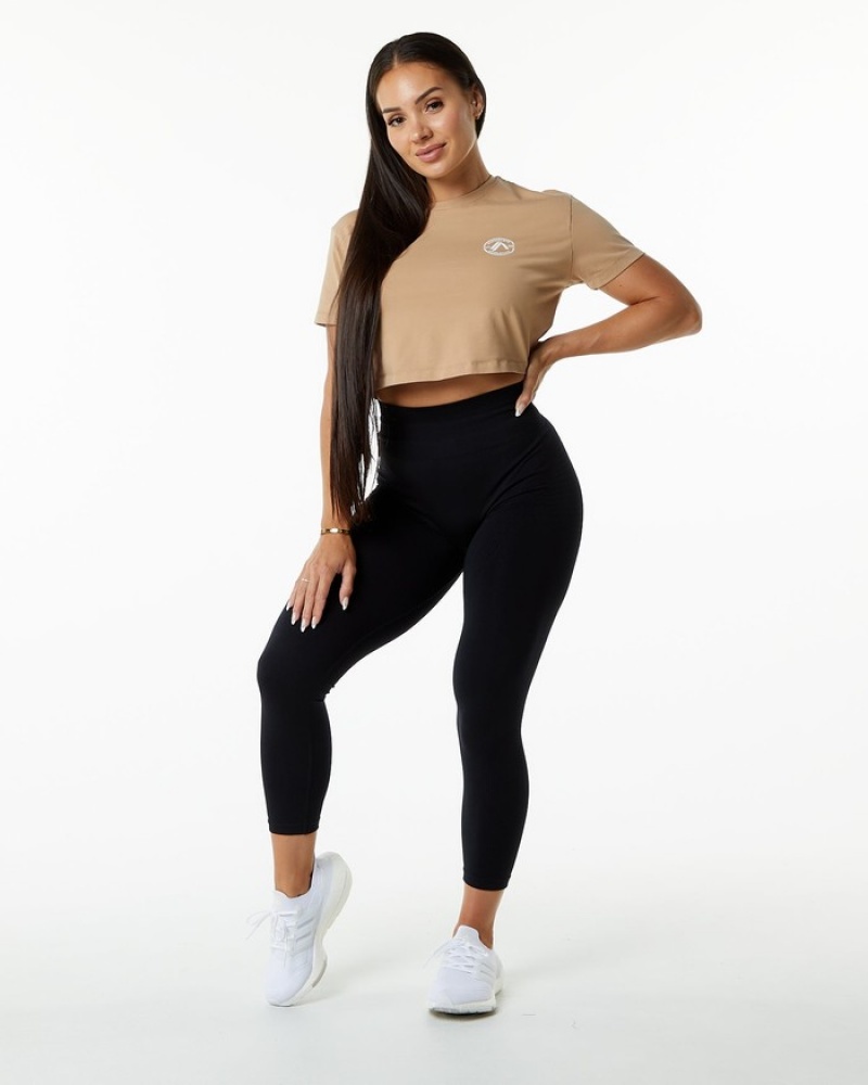 Camasa Dama Alphalete Dynasty Crop Gri Maro | 197380-GAP