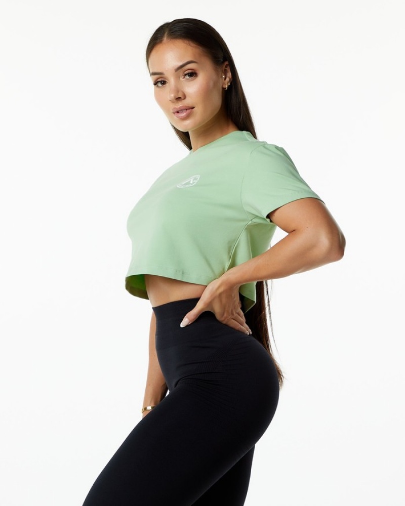 Camasa Dama Alphalete Dynasty Crop Verzi | 457932-PCD