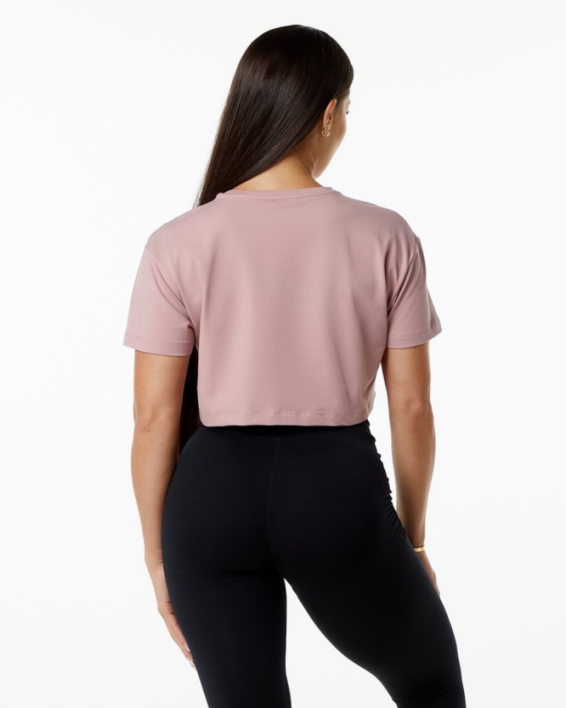Camasa Dama Alphalete Dynasty Crop Violet | 163452-LNM