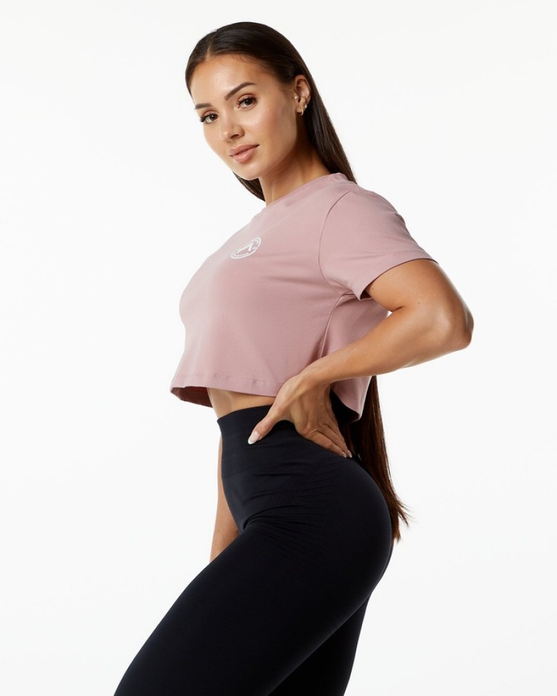 Camasa Dama Alphalete Dynasty Crop Violet | 163452-LNM