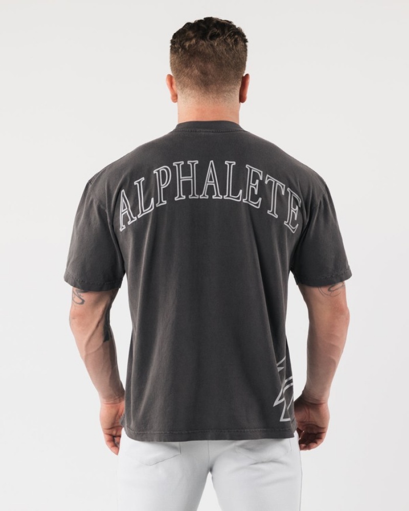 Camasa Dama Alphalete Giant Wolf Head Negrii | 176089-JNR