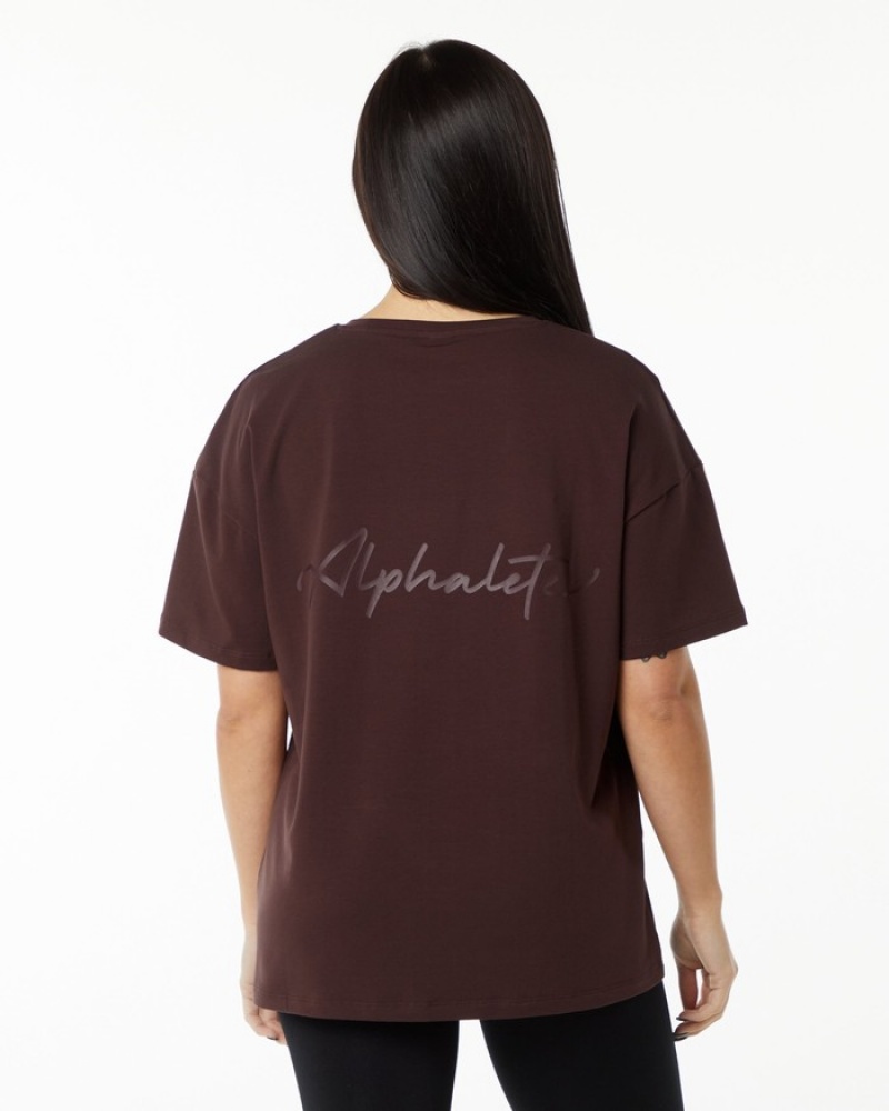 Camasa Dama Alphalete Signature Oversized Visinii | 048391-CGL