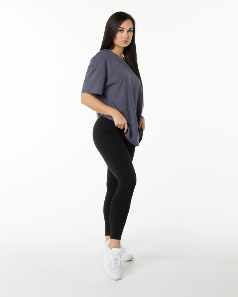 Camasa Dama Alphalete Signature Oversized Violet | 749035-LCI