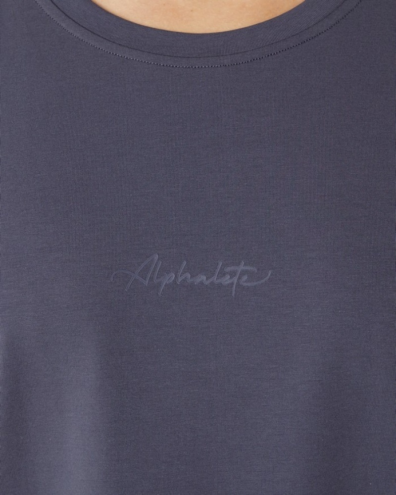 Camasa Dama Alphalete Signature Oversized Violet | 749035-LCI
