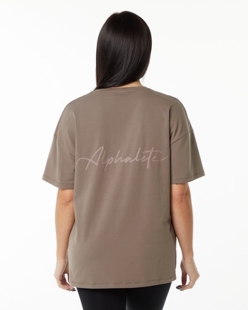 Camasa Dama Alphalete Signature Oversized Bej | 952103-OPK