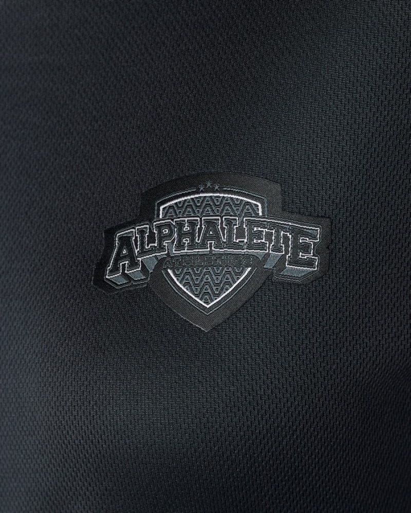 Camasa Dama Alphalete Varsity Crop Negrii | 109463-RSU