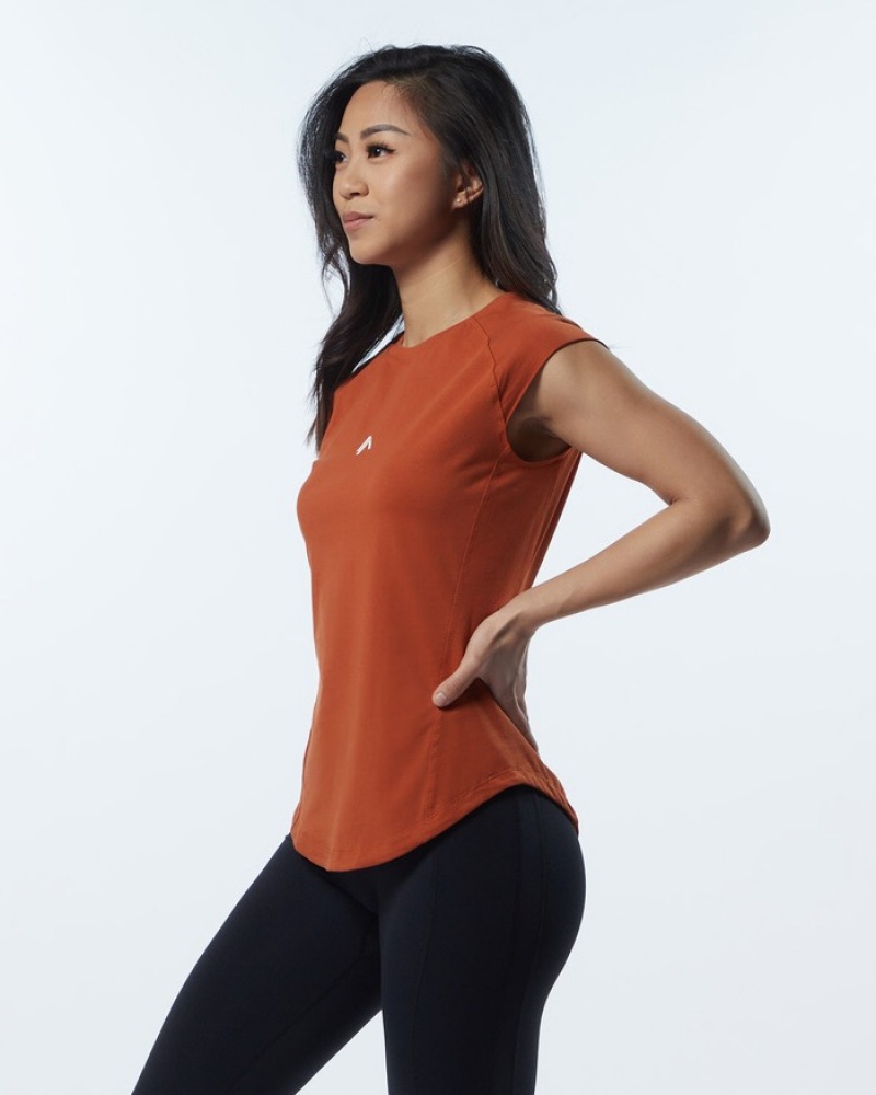 Camasa Dama Alphalete Velocity Portocalii | 619527-ITZ