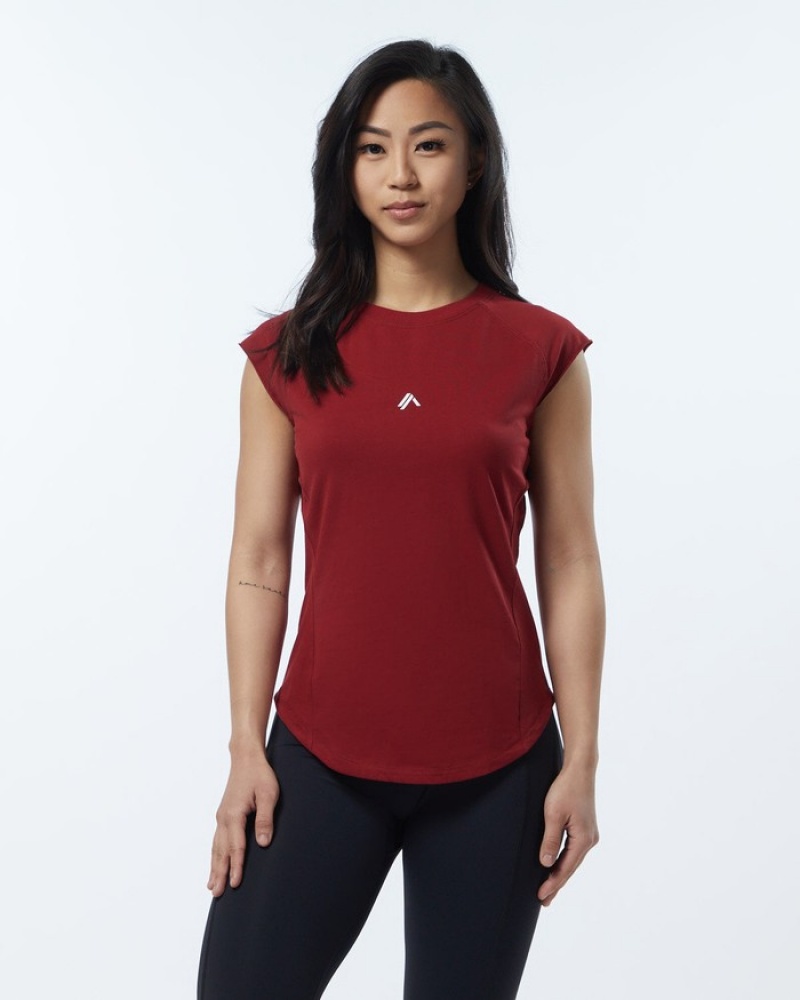 Camasa Dama Alphalete Velocity Rosii | 736182-NZI
