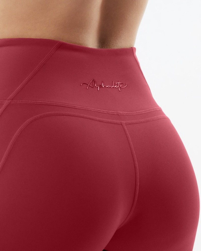Colanti Dama Alphalete Pulse Surge Rosii | 659784-NHQ