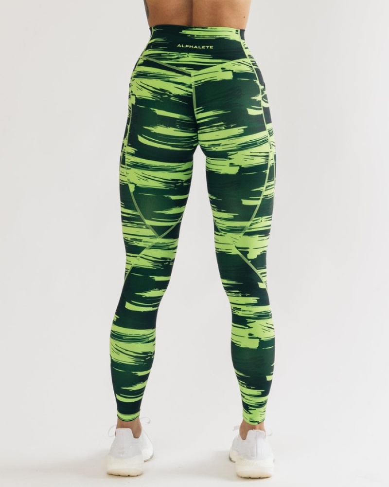 Colanti Dama Alphalete Surface Pocket Camuflaj | 180647-YTH