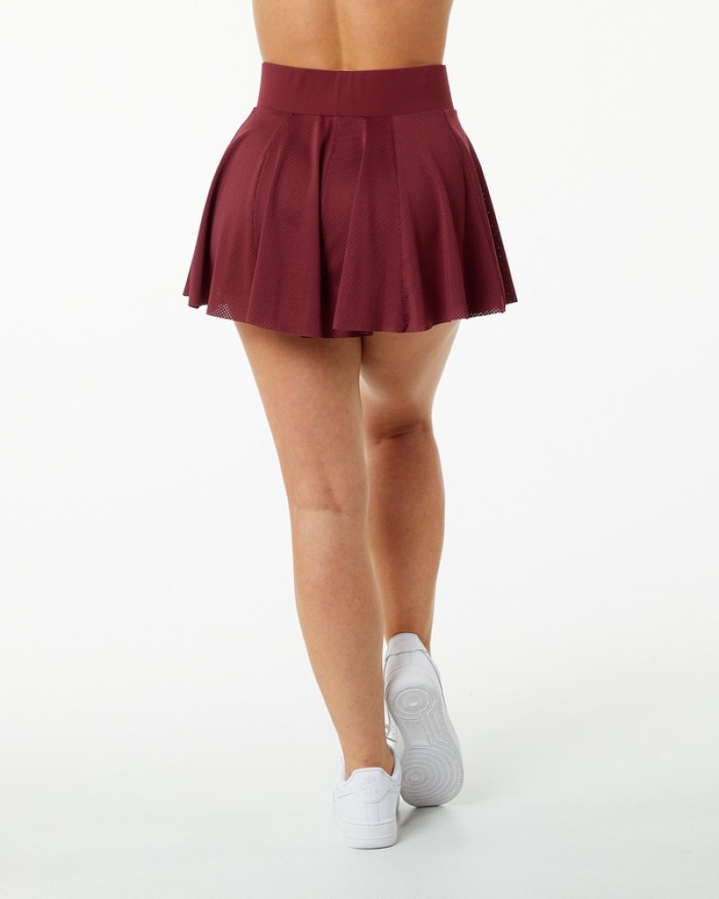 Fuste Dama Alphalete Varsity Rosii | 781253-MNC