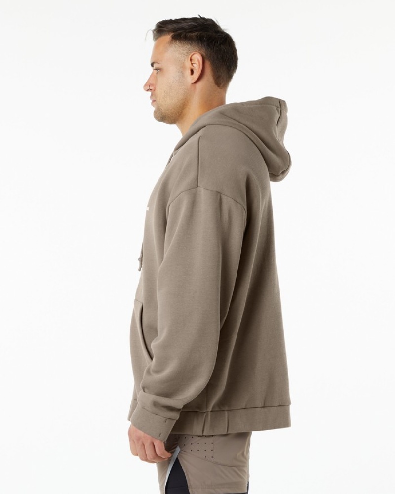 Geaca Barbati Alphalete Clasici Full-Zip Bej | 208416-VOK
