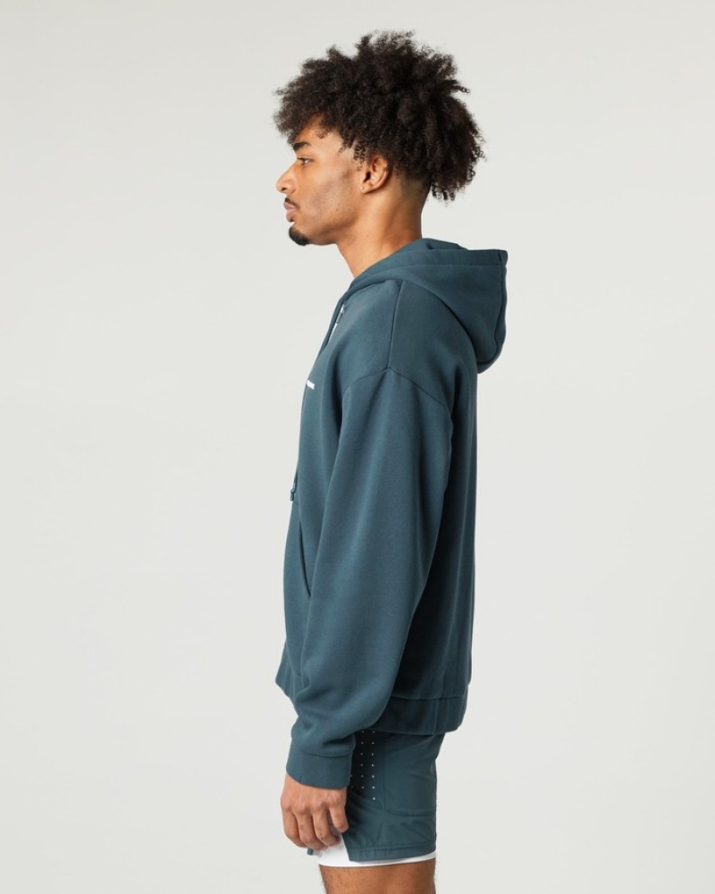 Geaca Barbati Alphalete Clasici Full-Zip Albastri | 832675-CRJ