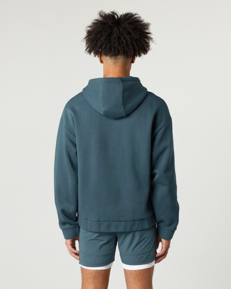 Geaca Barbati Alphalete Clasici Full-Zip Albastri | 832675-CRJ