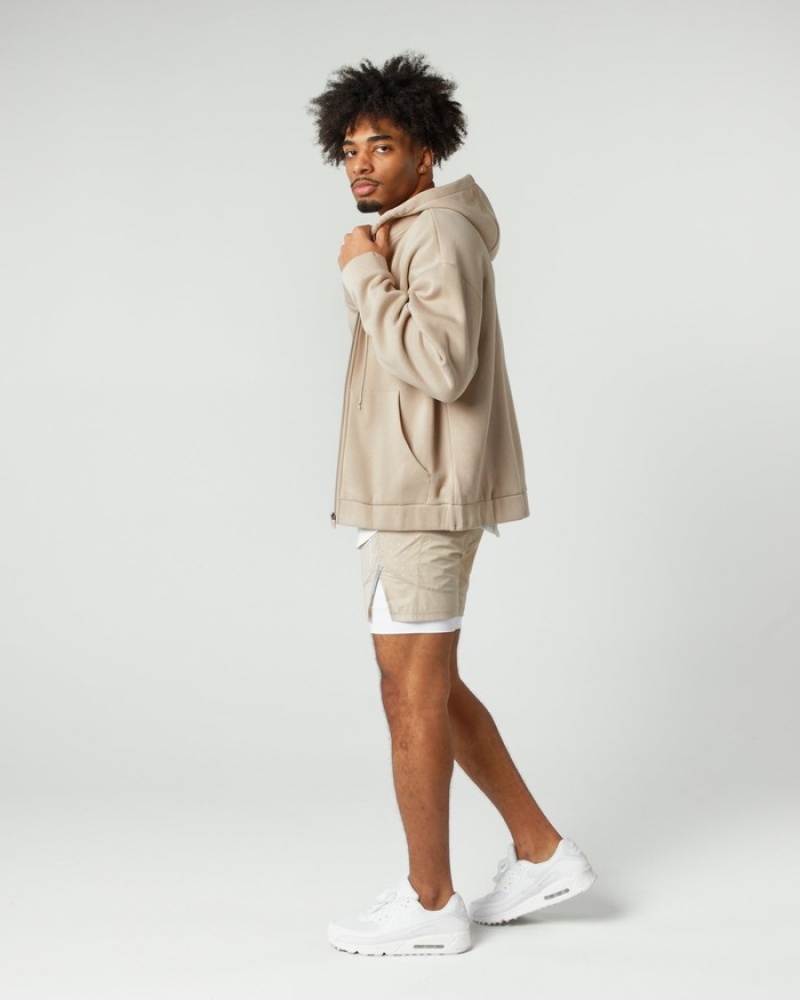 Geaca Barbati Alphalete Clasici Full-Zip Bej | 214309-OTL