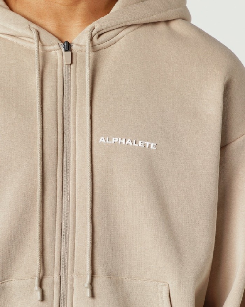 Geaca Barbati Alphalete Clasici Full-Zip Bej | 214309-OTL