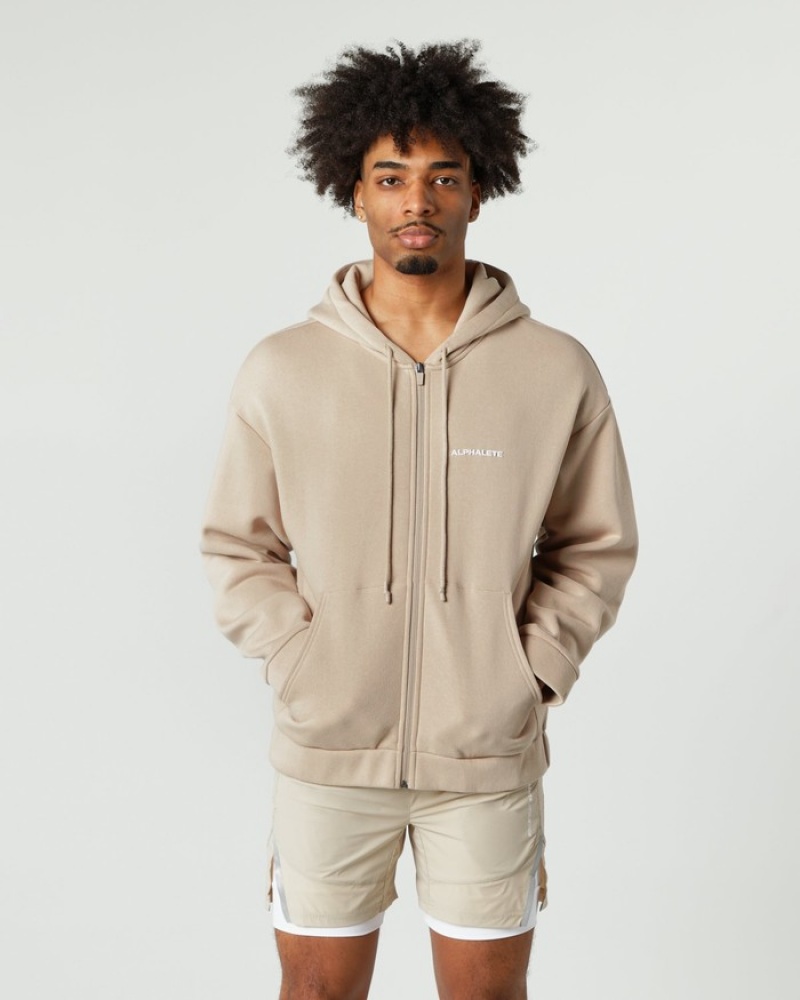 Geaca Barbati Alphalete Clasici Full-Zip Bej | 214309-OTL