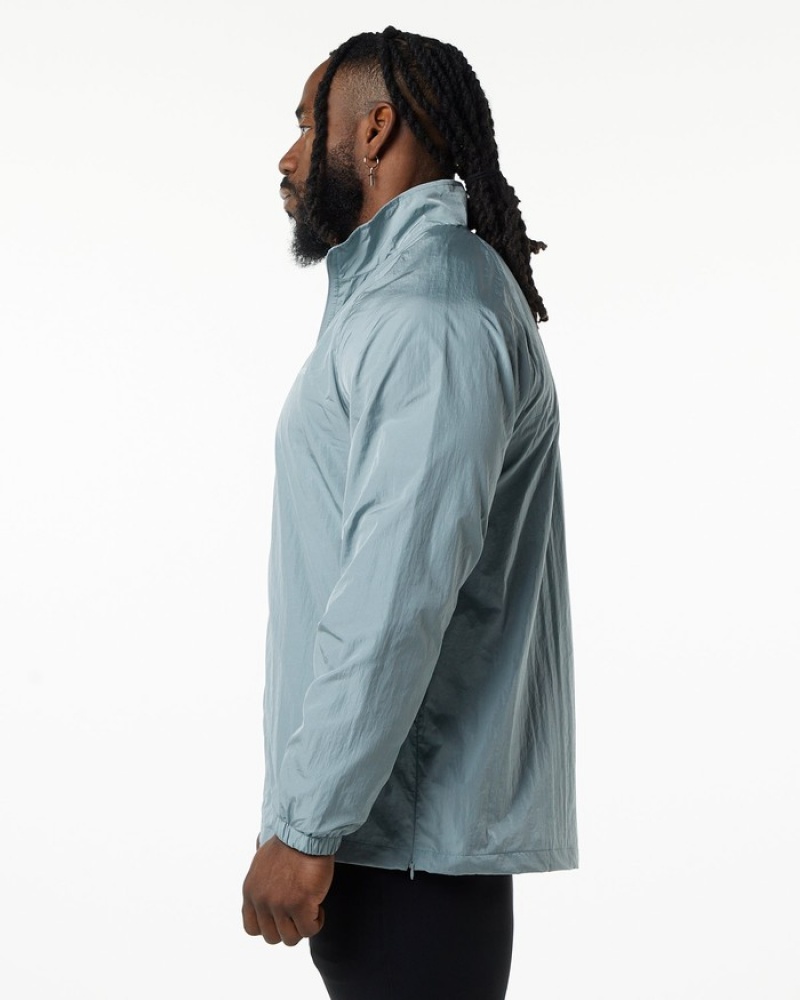 Geaca Barbati Alphalete Endure Zip Gri Albastri | 623497-ERA