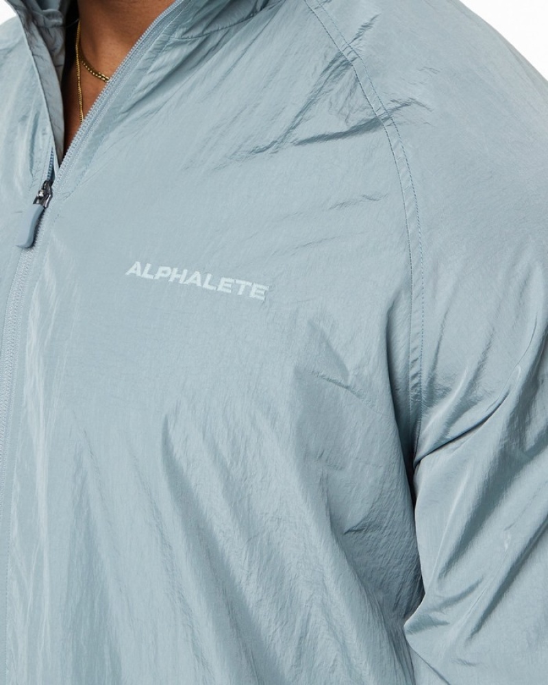 Geaca Barbati Alphalete Endure Zip Gri Albastri | 623497-ERA