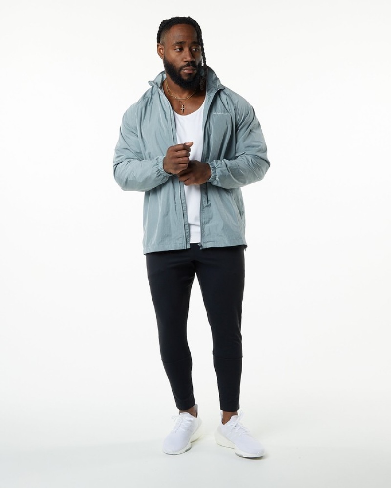 Geaca Barbati Alphalete Endure Zip Gri Albastri | 623497-ERA