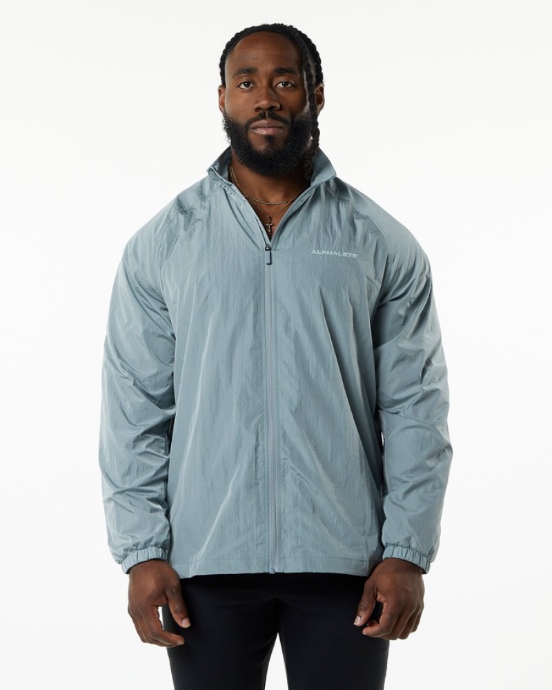 Geaca Barbati Alphalete Endure Zip Gri Albastri | 623497-ERA