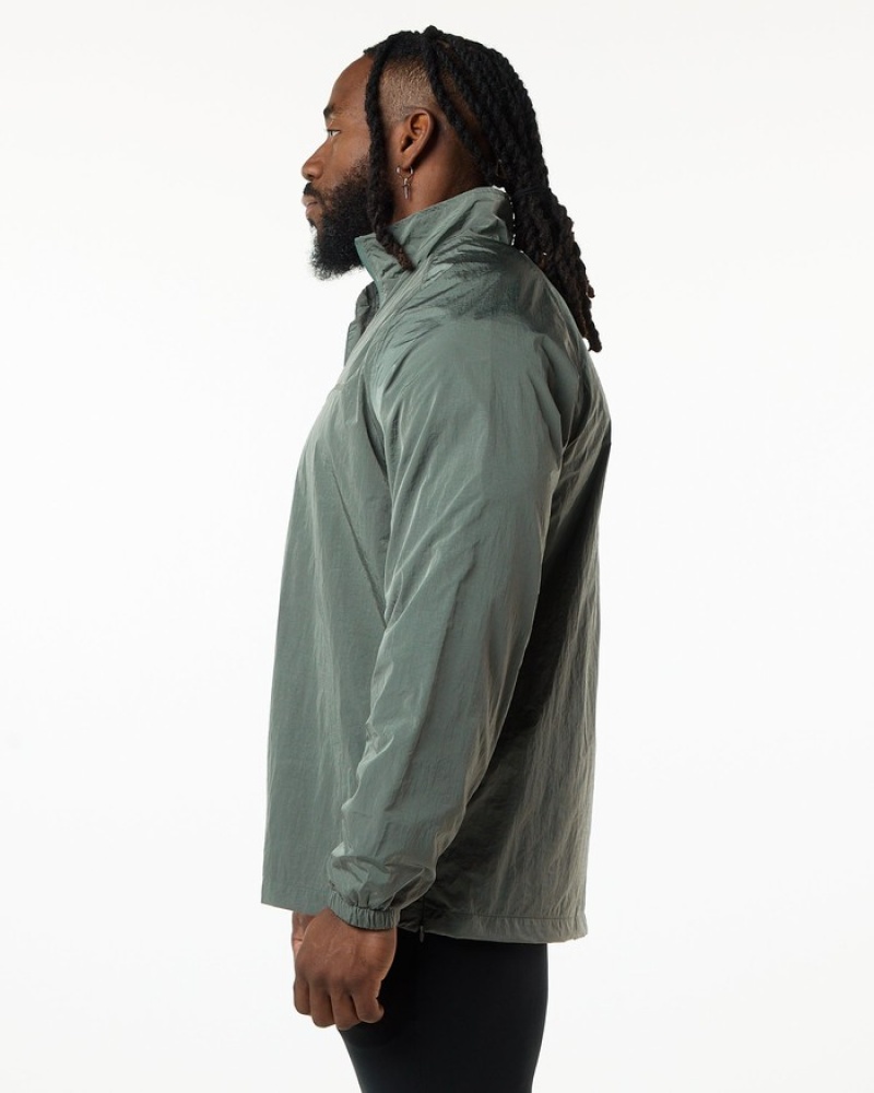 Geaca Barbati Alphalete Endure Zip Gri | 451930-XFS