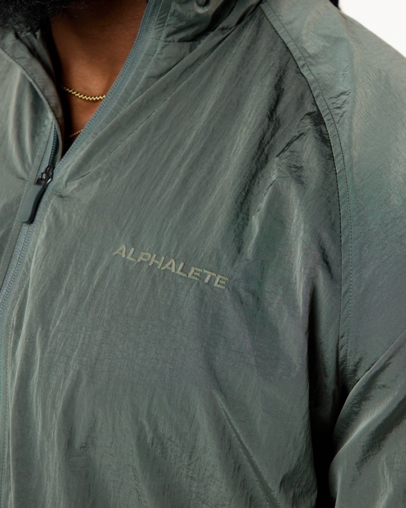 Geaca Barbati Alphalete Endure Zip Gri | 451930-XFS