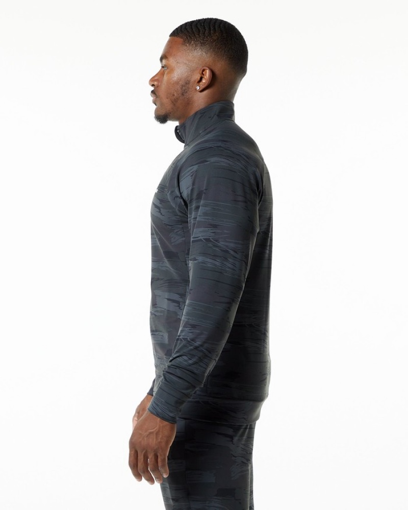 Geaca Barbati Alphalete Trace Negrii Camuflaj | 593872-BHA