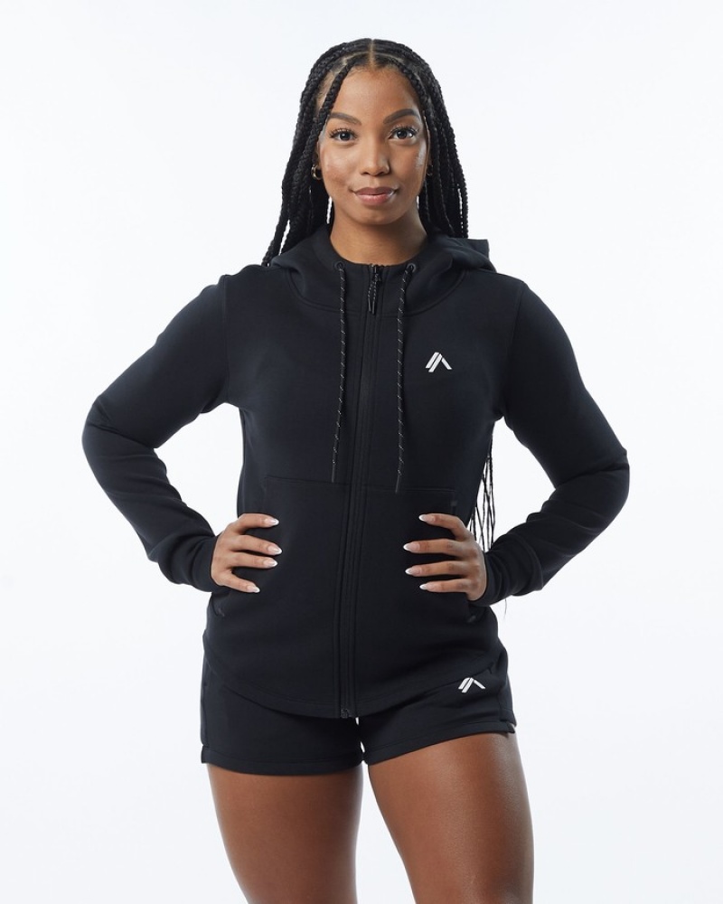 Geaca Dama Alphalete ELMTS Atletism Negrii | 067439-UZY