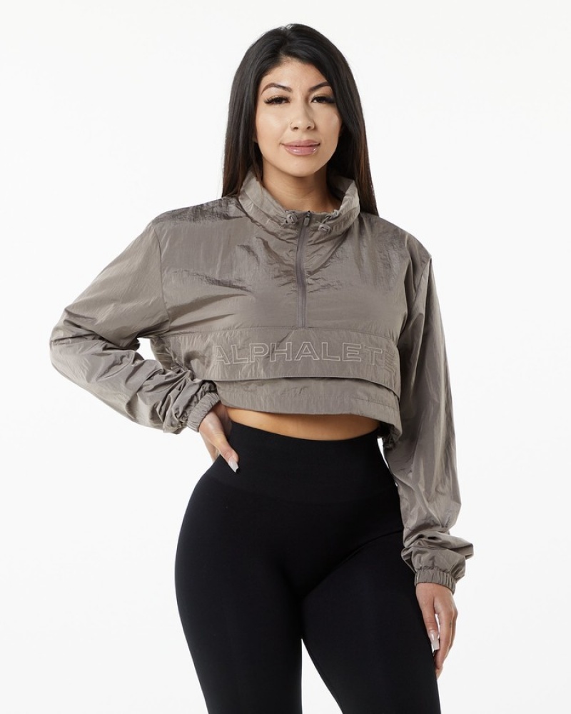 Geaca Dama Alphalete Endure Crop Maro | 487902-DJI