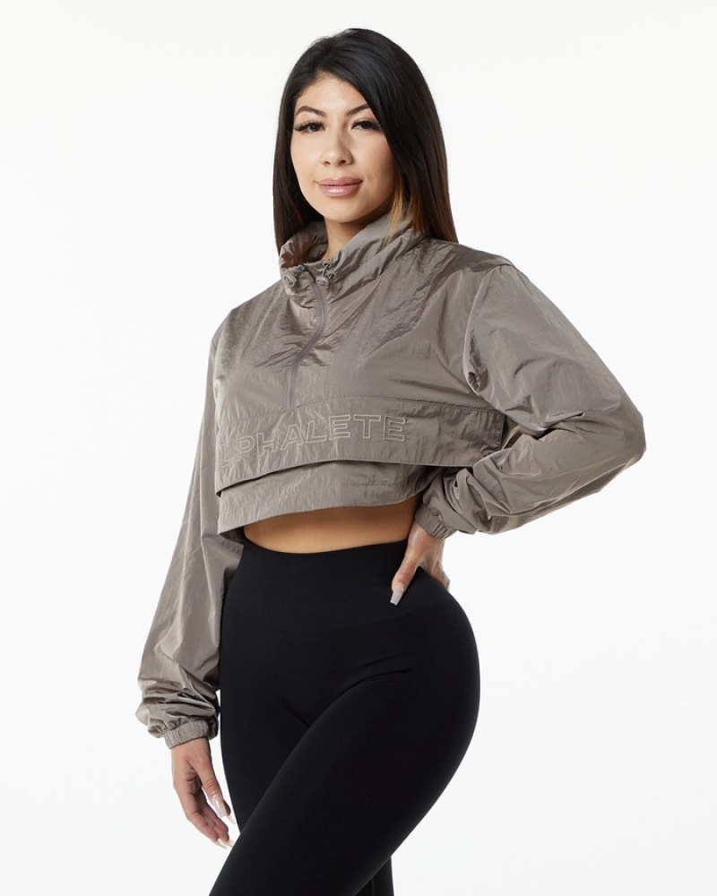 Geaca Dama Alphalete Endure Crop Maro | 487902-DJI