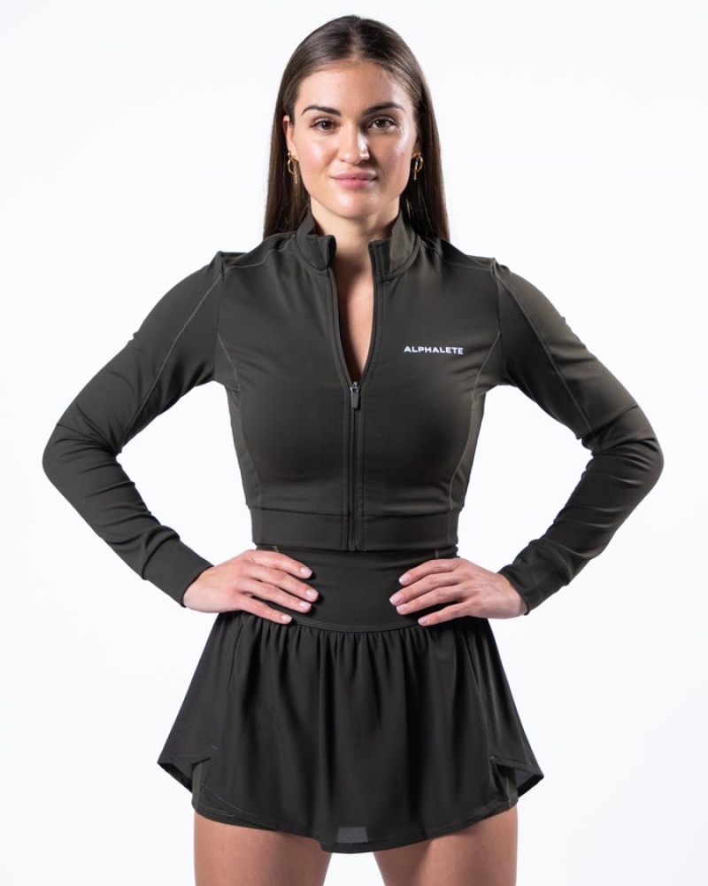 Geaca Dama Alphalete Trace Gri | 987506-BSN