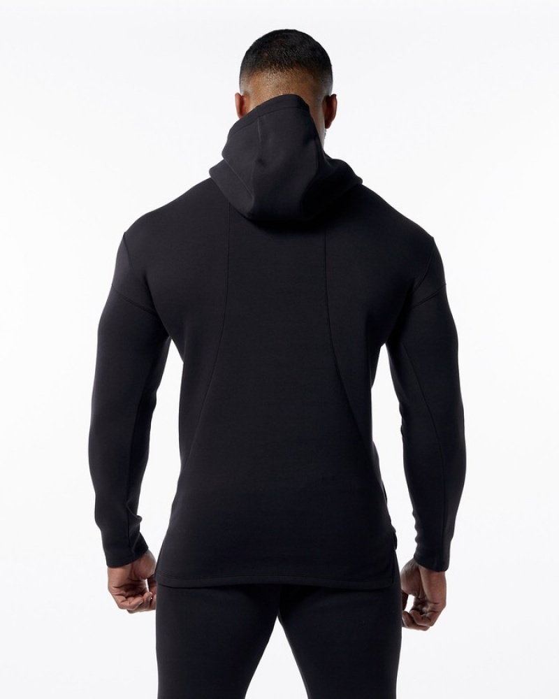 Hanorac Cu Gluga Barbati Alphalete ELMTS Fitted Negrii | 961807-YXW