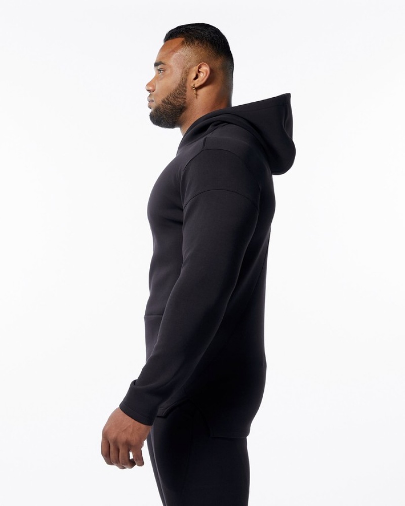 Hanorac Cu Gluga Barbati Alphalete ELMTS Fitted Negrii | 961807-YXW