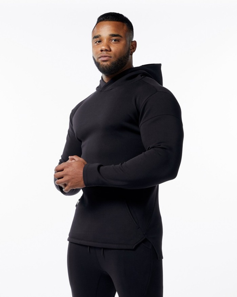 Hanorac Cu Gluga Barbati Alphalete ELMTS Fitted Negrii | 961807-YXW