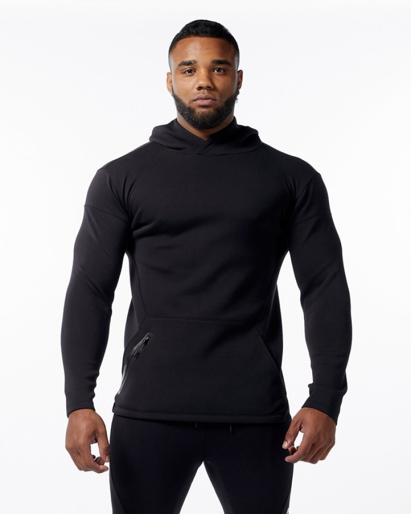 Hanorac Cu Gluga Barbati Alphalete ELMTS Fitted Negrii | 961807-YXW