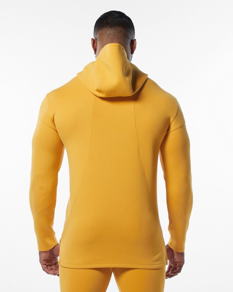 Hanorac Cu Gluga Barbati Alphalete ELMTS Fitted Galbeni | 347659-RMA