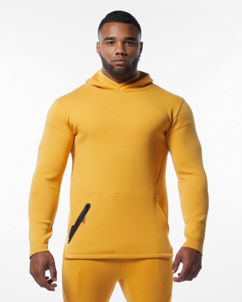 Hanorac Cu Gluga Barbati Alphalete ELMTS Fitted Galbeni | 347659-RMA