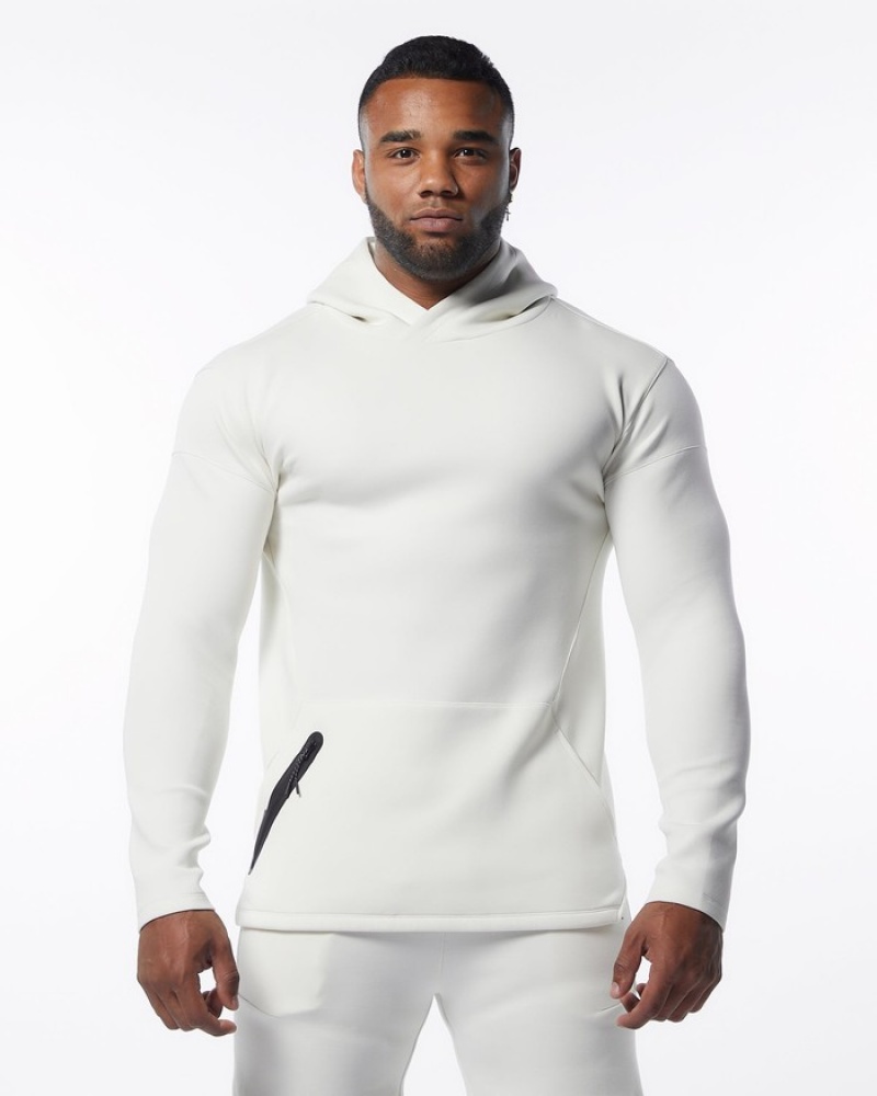 Hanorac Cu Gluga Barbati Alphalete ELMTS Fitted Albi | 084576-GTF
