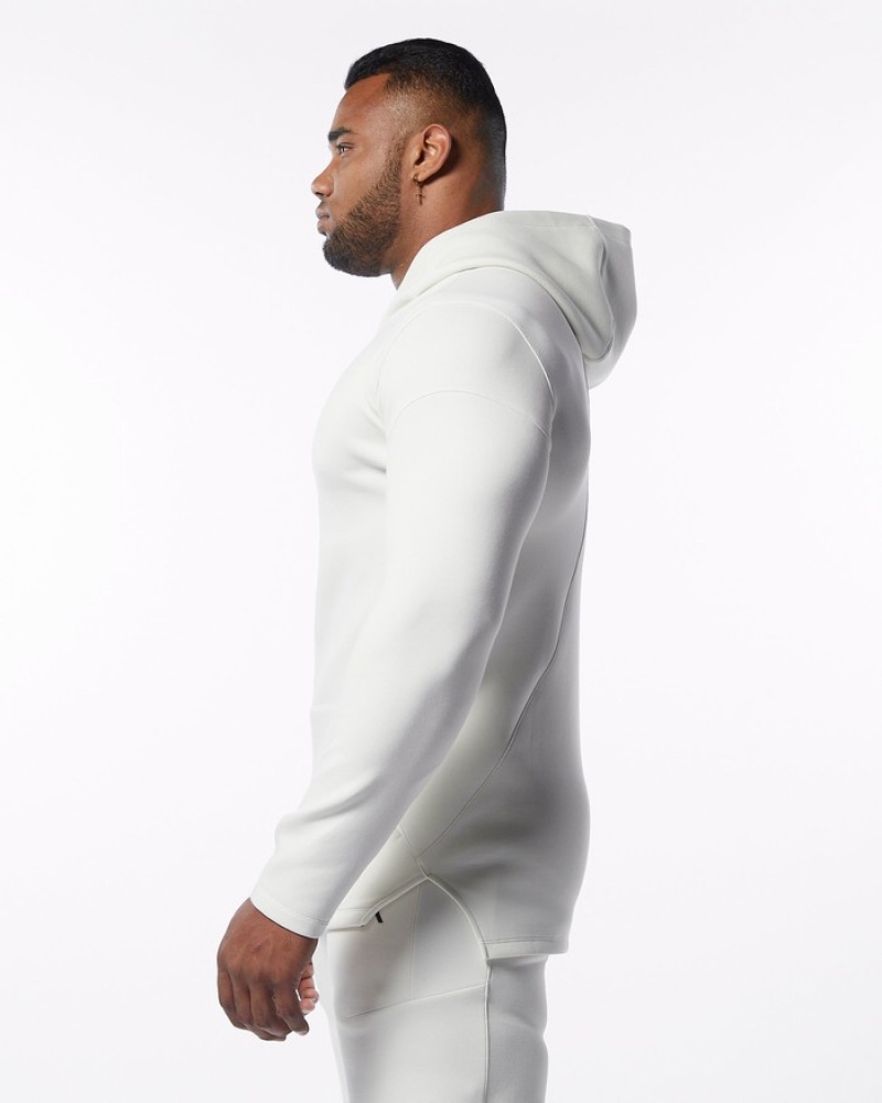 Hanorac Cu Gluga Barbati Alphalete ELMTS Fitted Albi | 084576-GTF