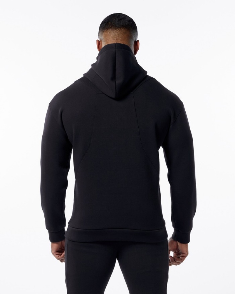 Hanorac Cu Gluga Barbati Alphalete ELMTS Negrii | 982750-TXI