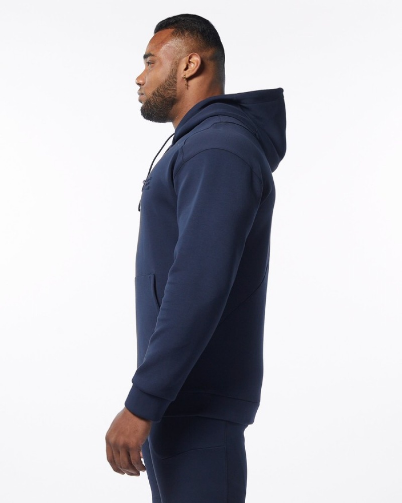 Hanorac Cu Gluga Barbati Alphalete ELMTS Bleumarin | 459038-AYO