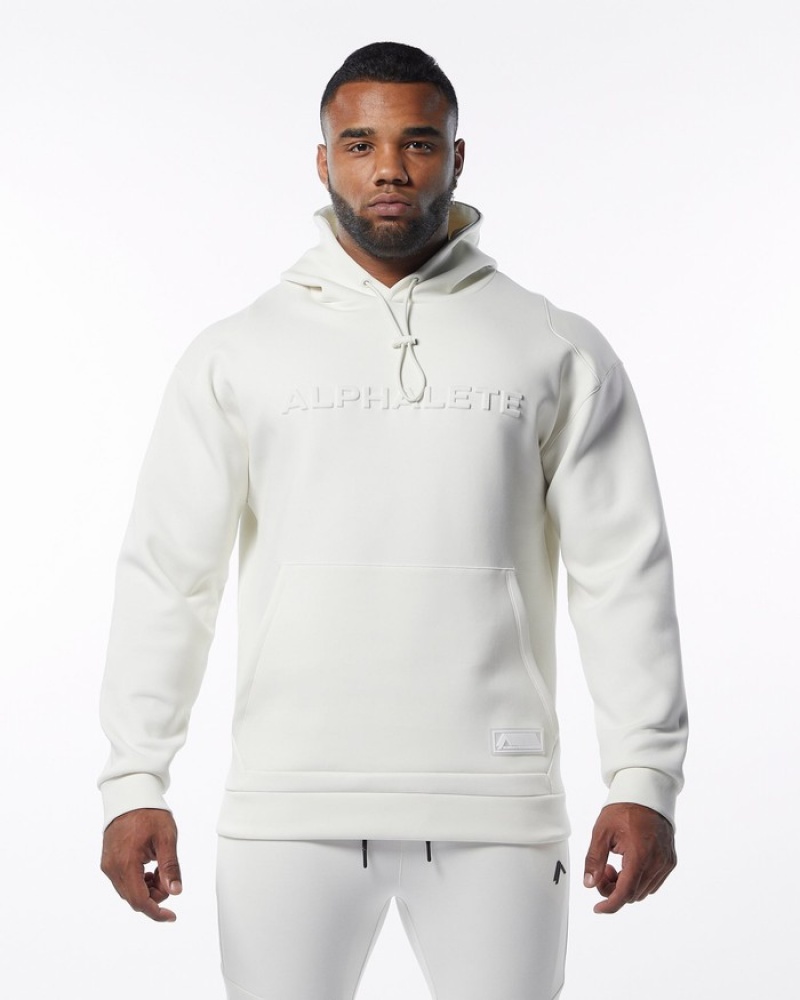 Hanorac Cu Gluga Barbati Alphalete ELMTS Albi | 387210-MRX