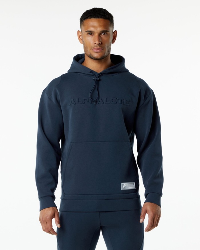 Hanorac Cu Gluga Barbati Alphalete ELMTS Bleumarin | 167095-LWH